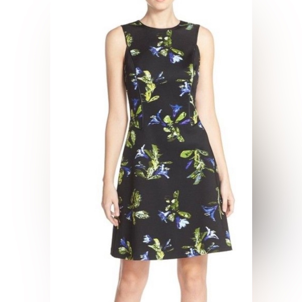 Marc New York Floral Scuba Sheath Cocktail Dress